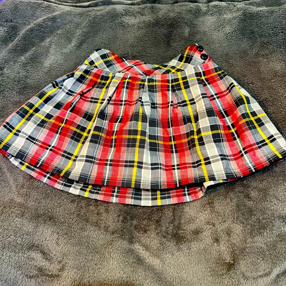 Red plaid skort size 5